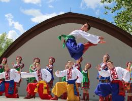 Viter Dancers performing at Ukrainian Village in 2018.